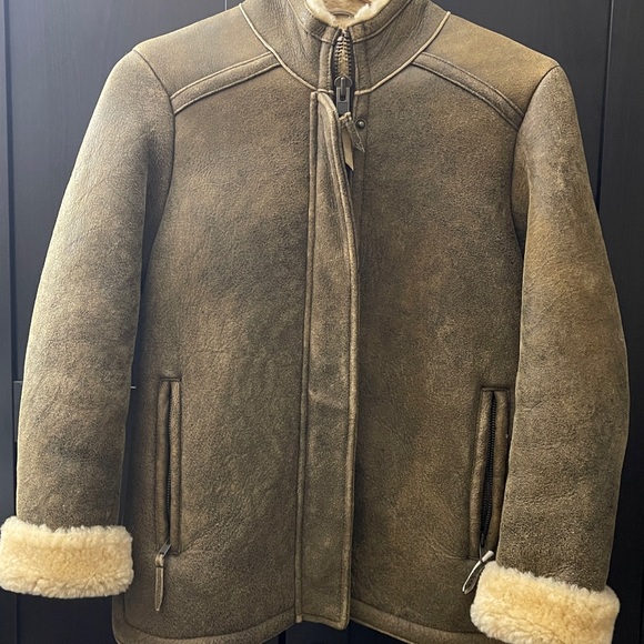 Genuine shearling coat in petite small - Picture 3 of 12